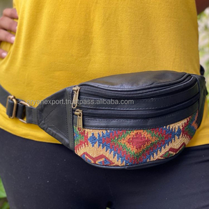 Real Vintage Genuine Jacquard Leather Money <b>Belt</b> Waist <b>Pocket</b> <b>Belts</b> Bum Bag for Unisex - Product Image 6