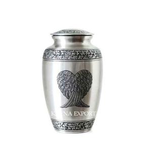 Urne pour adulte en résine bleue plaquée nickel gravée rose pour cendres humaines disponible urne en métal de qualité supérieure à prix abordable - Product Image 2