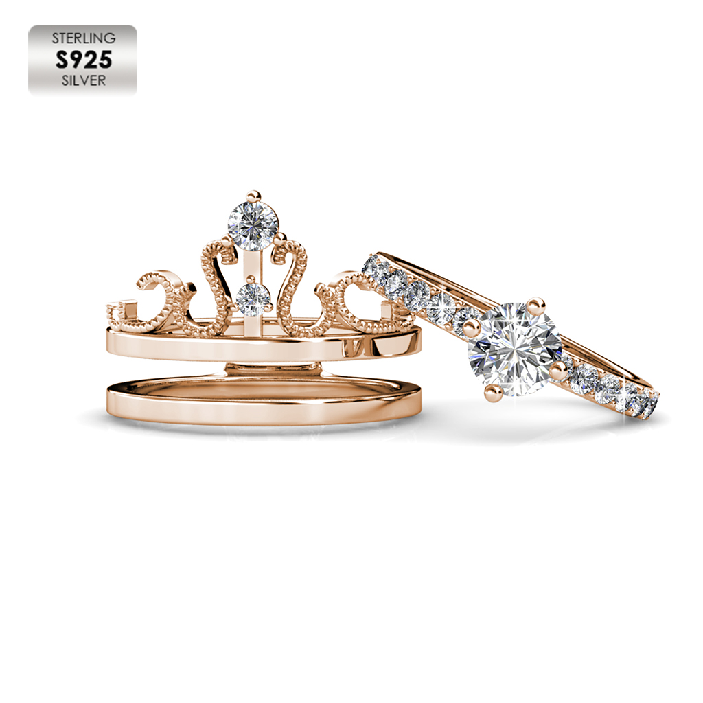 Sterling Silver 925 with 18K Rose gold plated