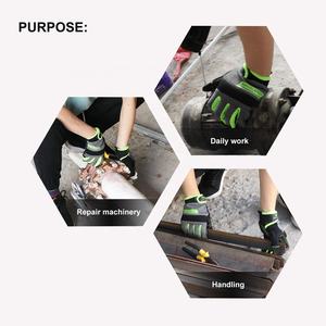 Gants de sécurité anti-chocs, pour travail, sécurité au travail, personnalisés, outils à main, percussion, poignet réglable, spandex à mailles arrière, tenue mécanique - Product Image 6