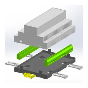 Kualitas super dari pemasok jumlah besar instrumen elektronik plastik Modular Din Rail Enclosure MD-157 dengan harga terendah