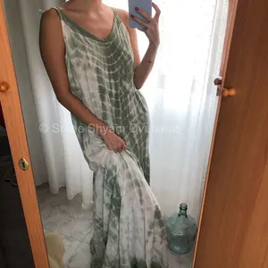 Miami Stylish Women Wear Rayon Tie Dye Boho Maxi Dress