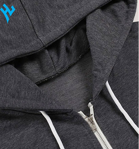 Nouvelle Dernière Mode Nouvelle Conception En Gros Plaine À Capuche Femme Zippé Ajusté Sweats Capuches - Product Image 5