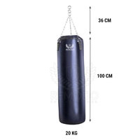 Sac de frappe en cuir Aqua MMA de 40 kg, 60 kg, 80 kg, rempli de sable, avec poignée, suspendu, 3 pieds de haut, couleurs et logo personnalisables