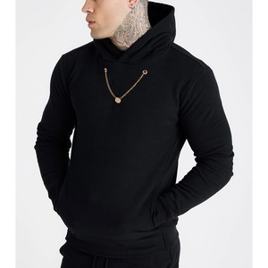 Vente en gros de sweat à capuche avec logo personnalisé pour hommes 100% coton hiver chaud imprimé classique design uni Gym Fitness Sports doublure tricotée - Product Image 5