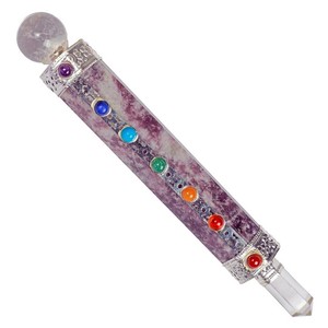 Varitas de Sanación de Chakra de Amatista - Talladas y Grabadas para Decoración del Hogar Feng Shui |   Rozrincrystals.com - Product Image 1