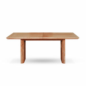 Mesa de Comedor Extensible Fame de Madera Maciza de Mindi con Acabado Natural, Mueble de Comedor de Madera Único para Hogar, Hotel, Restaurante - Product Image 1