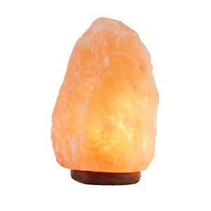 Chip Rock Lamp with Dimmer Switch Electric Wire and Bulb Tall Round Metal Basket Bowl Himalayan Salt BY IMPEX PAKISTAN