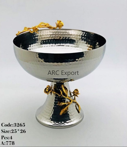 Bol de service de luxe en métal, service du Ramadan, vaisselle de table, vente en gros - Product Image 5