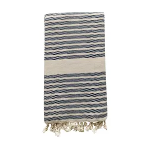 Made in Turkey, High Quality 100% Cotton Peshtemal Turkish Towels Navy blue color classic collection hemp linen yarn