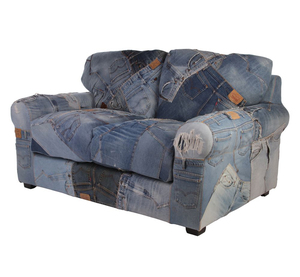 Modern Living Room Denim Fabric <b>Sofa</b> | Luxury Upholstered Jeans <b>Sofa</b> Set with Solid <b>Wood</b> <b>Frame</b> | Comfortable Couch <b>for</b> Home room - Product Image 6