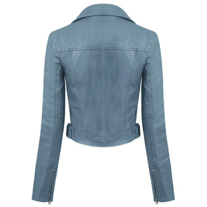 Chaqueta de cuero para mujer, venta al por mayor, servicio OEM, personalizada, para exteriores, con el mejor Material, 2021 - Product Image 5