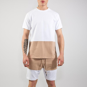 Conjuntos gemelos de algodón 100% unisex, Camiseta corta de verano con el último estilo, buen precio - Product Image 2