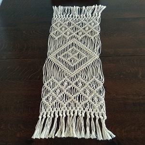 Chemin de table en coton macramé personnalisé écologique fait à la main meilleure qualité géométrique tricoté brodé Style de Noël indien - Product Image 5