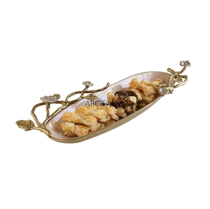 Plateaux de service arabes en métal vintage Hôtels et fêtes Événements Plateaux de service alimentaire Vente en gros Plateaux à dessert du Ramadan en métal à vendre - Product Image 6