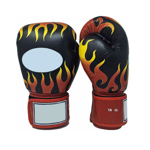 นวมชกมวยของผู้ชายทำจากหนังที่มีปลอกข้อมือพิมพ์ลายสินค้ามาใหม่ - Product Image 2