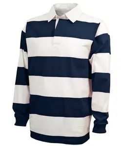 Rugby Shirts Jersey Voor Team Spelers Top Kwaliteit Custom Made Zware Katoen Rugby Lange Mouwen Shirt Rugby Jersey