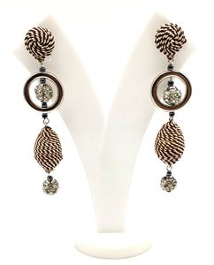 Pendientes de mimbre geométricos para mujer, joyería hecha a mano, de madera de bambú respetuosa con el medio ambiente - Product Image 2