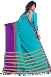 Naranja Banarasi Seda Jacquard Trabajo Sari con Blusa Prenda - Product Image 4