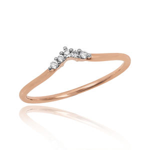 Anillo de piedra de circón cúbico de Plata de Ley 925 chapado en oro rosa minimalista antiguo para regalo de aniversario de boda joyería para mujer - Product Image 1