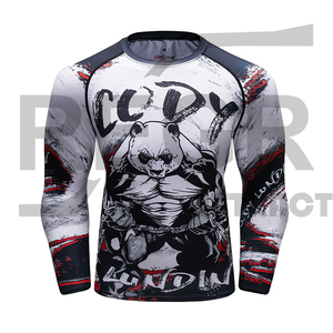 Chemises de sport de Compression, surf à manches longues, Logo personnalisé UV BJJ Rashguard MMA Sublimation hommes éruption Guard DHL Sublimation FEDEX OEM - Product Image 1