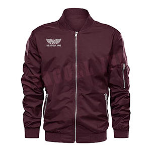 Veste de sport d'hiver de qualité supérieure, coupe personnalisée, grande taille, fermeture éclair, polyester, impression de logo, veste bomber pour homme - Product Image 1
