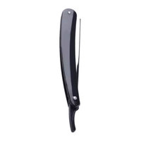 Lame en acier inoxydable de haute qualité jetable coupe droite rasoir sécurité rasage corps Bikini pochette en cuir emballage Salon barbier