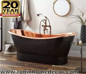 Bañera de cobre de estilo antiguo con 20 años de garantía para adultos y bebés Material acrílico Baño de lujo sin bizcocho tostado disponible Precio a granel - Product Image 3