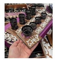 Sous-verre classique incrusté de nacre avec base en bois, taille personnalisable, pour mariage, fête, décoration de cuisine