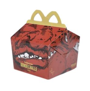 Caja de papel Kraft cuadrada rectangular personalizada, embalaje de alimentos, marrón, para sándwich, hamburguesa, venta al por mayor - Product Image 2