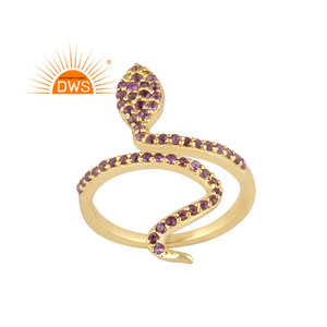 Anillo de Plata de Ley 925 con Diseño de Serpiente y Piedras Preciosas de Amatista Natural y Peridoto, Tendencia 2026, para Fabricantes de Joyería Unisex - Product Image 1