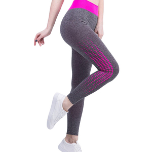 Women's High-Waist Capri <b>Yoga</b> <b>Pants</b> with Sexy Wave Print Seamless Sublimation Fitness <b>Tights</b> for Gym Workout Custom Logo - Product Image 5
