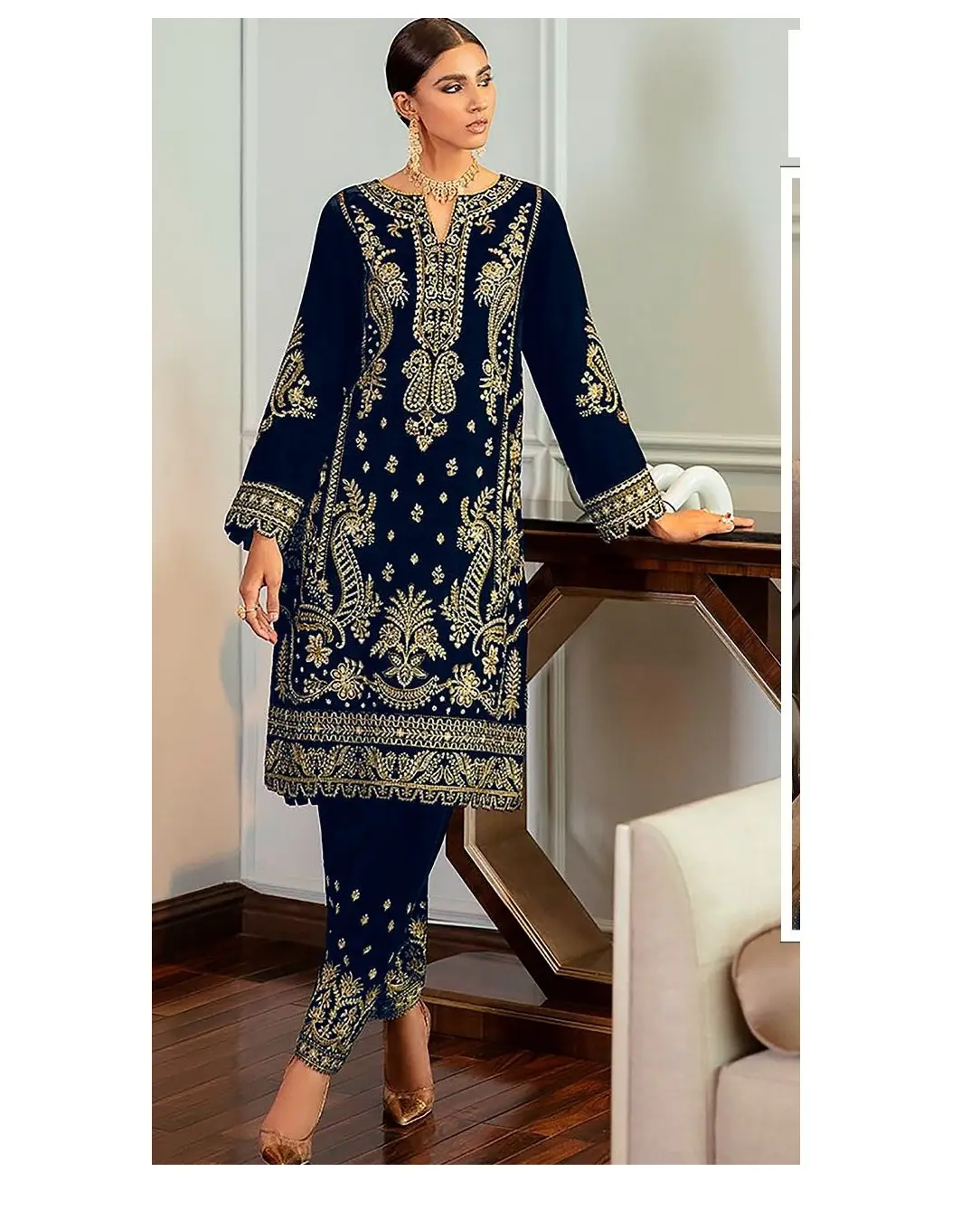 Пакистанское индийское свадебное платье, вышитая коллекция, одежда для вечеринок, новейшая стильная одежда шальвар камиз, лидер продаж