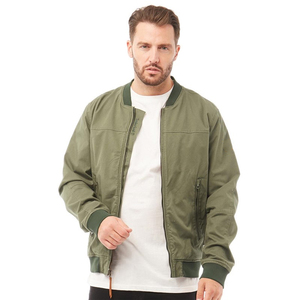 Blouson Bomber en Satin d'Hiver pour Hommes, Logo Personnalisé Brodé, Style Baseball, Bordures Côtelées Légères, Vente en Gros - Product Image 1