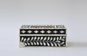 Boîte de papier de soie incrustée d'os faite à la main de qualité supérieure Boîte de papier de décoration pour la maison Exportateur en gros - Product Image 3