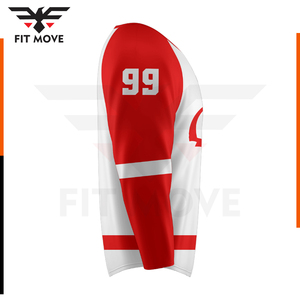 Camiseta de hockey hecha a medida del equipo juvenil 2024, impresión sublimada totalmente personalizable, servicio OEM ODM, ropa deportiva, camiseta de hockey sobre hielo - Product Image 5