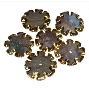 Bouton de flèche en Agate de blé, 1 pièce, fleur - Product Image 1