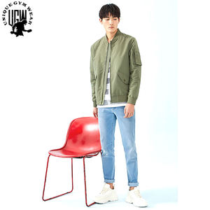 UNIQUE GYM WEAR Chaqueta Bomber de Invierno para Hombre, Personalizada, Acolchada, Impermeable, Ajustada, con Hombros Caídos, Transpirable, de Secado Rápido, en Tela de Lana - Product Image 4