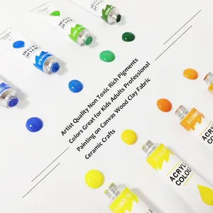 High Quality Art Crafts Artist Non Toxic 12ML Tubes Cheap Acrylic PaintためChildren