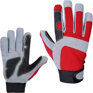 Newest Wholesale Industrial Construction Goat Leather Mechanic Work Hand <b>Gloves</b> Flexible Touch Screen Mechanical <b>Safety</b> <b>Gloves</b> - Product Image 2
