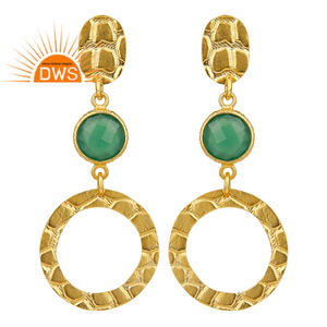 ผิวจระเข้14K ชุบทอง925เงินแฟชั่นผู้หญิงต่างหูห้อยเครื่องประดับคอลเลกชันคลาสสิก - Product Image 1