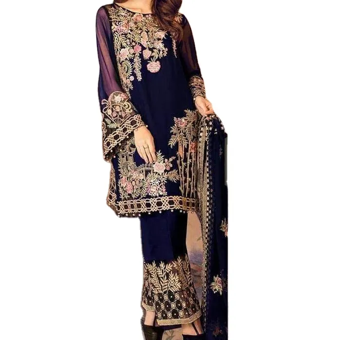 Nice Embroidered Black Kurti Pent Pakistani Salwar Kameez Suit