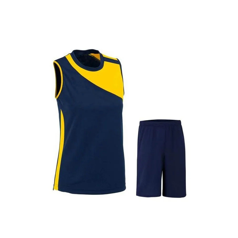 Uniformes de balle de Volley sans manches col rond en Polyester vêtements de sport