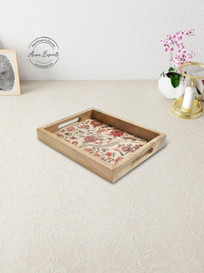 Oneup — plateau de service en bois en émail, avec poignée personnalisée, taille Standard pour le salon - Product Image 5