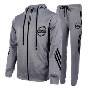 Factory New Products Plus Size Custom Logo Men Jogger Sweatsuit Hoodies Set - Product Image 2