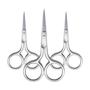 Logo personnalisé en acier inoxydable ciseaux à sourcils professionnels de soins de beauté outils de précision durables de haute qualité - Product Image 2