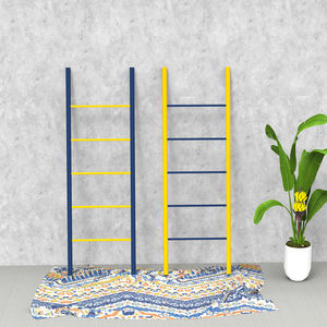 Échelle télescopique en bambou naturel en gros, tabourets, couleurs pastel, porte-serviettes pour la fin de l'année, design traditionnel pour le salon - Product Image 4