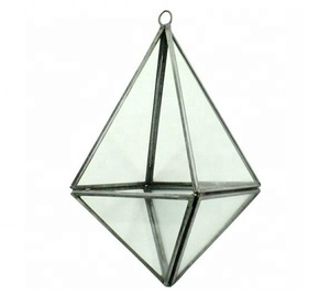 Creative Low MOQ Handmade Geometric Shaped Hanging Decorative Indoor Plant Terrarium Manufacturer Wholesaler - Product Image 1