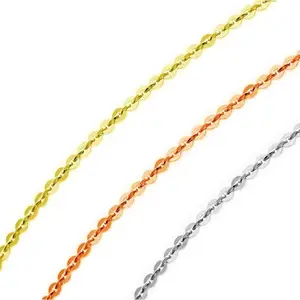 SGARIT Fine Jewelry Factory Wholesale Trendy Cross Style White Rose Yellow Gold Color 18k Gold Chain Necklace For Women