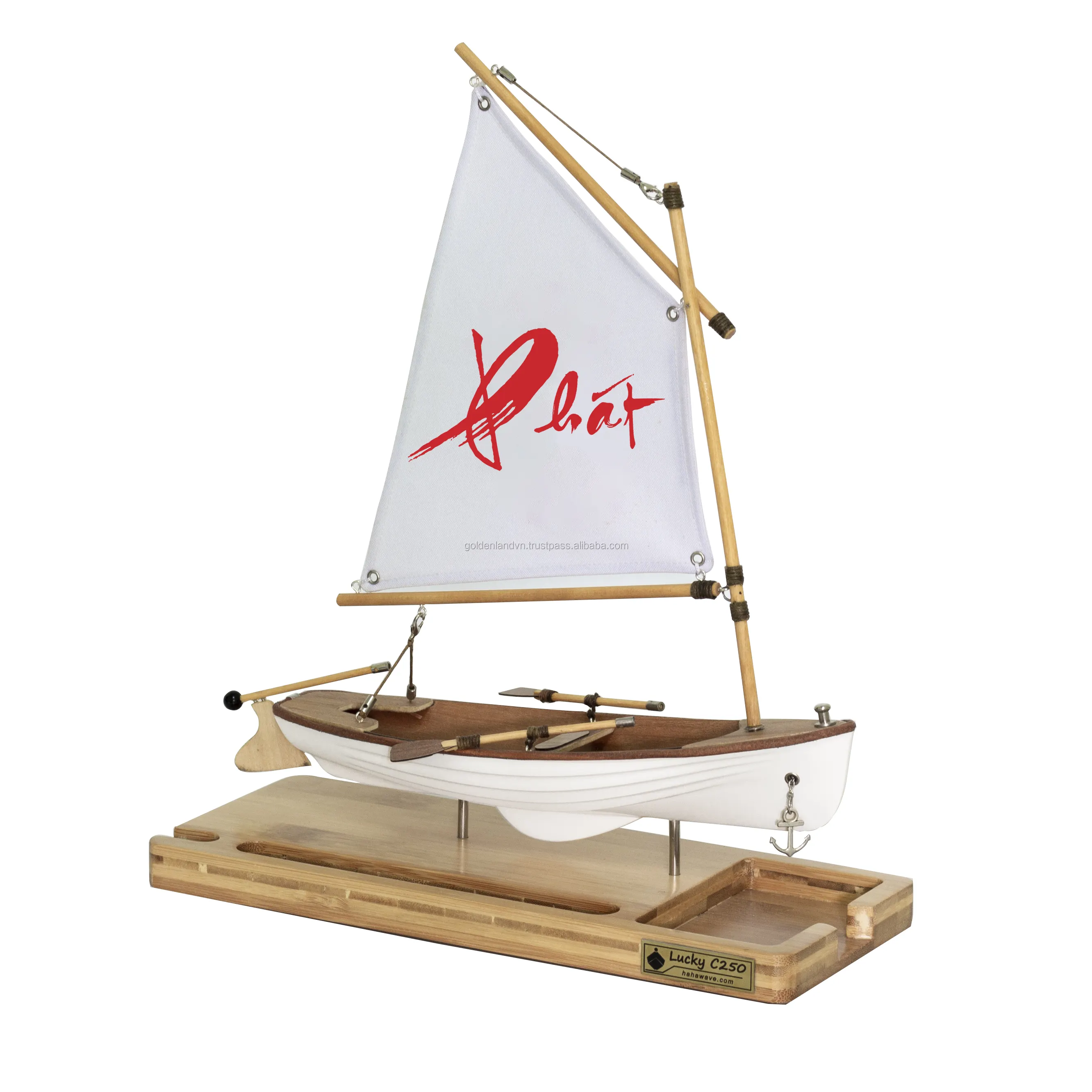 Composite bamboo model boat handcraft 100%